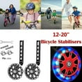 CUJMH Universal Flashing Bicycle Stabilisers Kids Bike Training Wheels