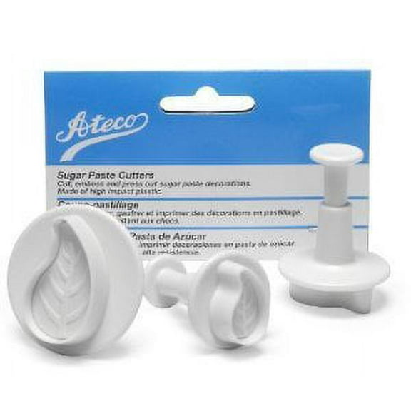 Ateco Set of 3 Sugar Paste Curved Leaf Cutters