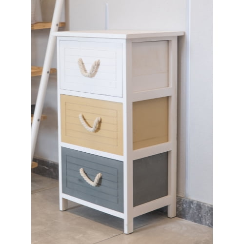 paper rope 3 drawer chest