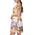 thumbnail image 4 of Lsque Sanrio Print Women's Casual Dress T-Shirt Summer Short Sleeve Scoop Neck Swing Dresses, 4 of 7