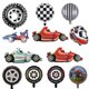 thumbnail image 2 of Globos de aluminio con temática de autos de carrera, casco con ruedas de auto, eventos deportivos, suministros para fiestas de autos de carrera, decoración para cumpleaños de niño, carreras a cuadros, 2 of 5