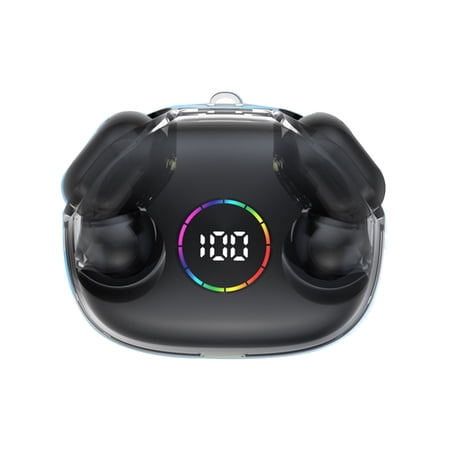 RBCKVXZ XG77 Bluetooth Earphones True Wireless Ultra Long Battery Life Mini Invisible In Ear Sports Noise Cancelling Earphones Birthday Gifts Black