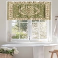 thumbnail image 4 of Classical Floral Valances for Windows, 42 x 12in, Vintage Green Ethnic Bohemian Pastoral Rod Pocket Kitchen Valance Curtain Light Filtering Window Treatments for Living Room Bedroom, 1 Panel, 4 of 7