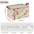 thumbnail image 7 of Yayeee Foldable Storage Basket for Shelves with Handles Set of 2 Waterproof Cloth Bins, Red Floral Pattern, 7 of 7