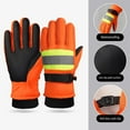 thumbnail image 3 of Winter Work Gloves with Reflective Strips, Thickened Fleece Lined Cold Proof and Windproof Gloves for Outdoor Jobs, Traffic Control, and Warehouse Work, 3 of 5
