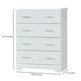 thumbnail image 5 of Storkcraft Brookside 4 Drawer Nursery Dresser, White, 5 of 6