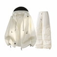 thumbnail image 2 of Maqroz Y2K Clothing Two Piece Sets Long Sleeve Hooded Zip Up Windbreaker Jacket Baggy Parachute Cargo Pants Multi Pockets Casual Streetwear Matching Outfits, 2 of 5
