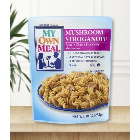 My Own Meals Mushroom Stroganoff, Kosher, Shelf Stable Meal, 10 OZ, Pack of 6
