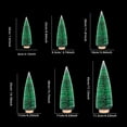 thumbnail image 7 of Shoreew Mini Christmas Tree Sisal Snow Frost Artificial Pine Tree with Wooden Base Small Bottle Brush Tree Ornament for Winter Tabletop Home Decor, 7 of 7