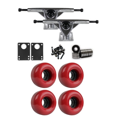 RKP Raw Longboard Trucks Wheels Package 62mm x 38mm 83A 220C Red price history on PriceWatchPro