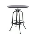 thumbnail image 3 of Toledo Black Adjustable Steel Bar Table 30 - 36 Inch, 3 of 5
