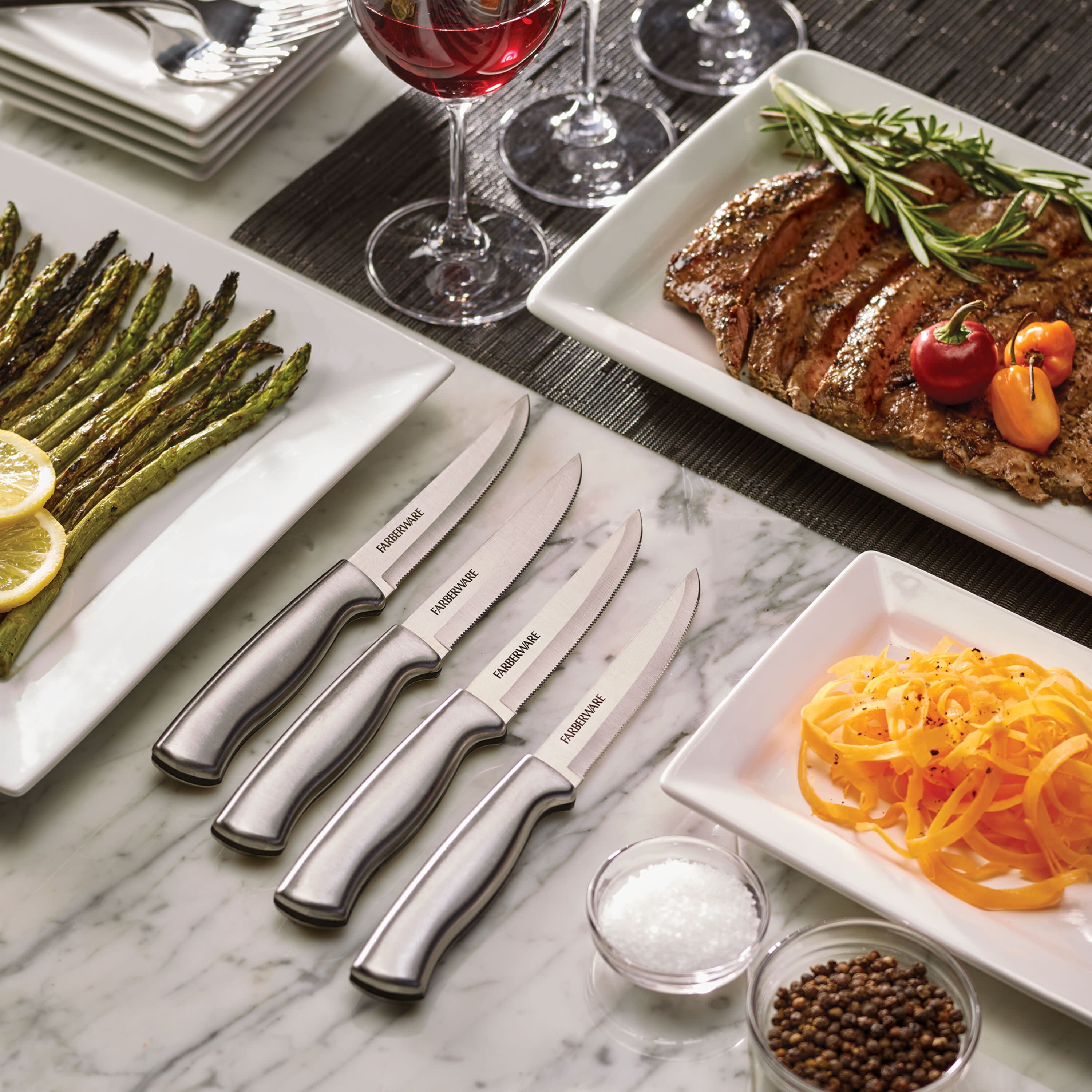 Farberware Set of 4 Stainless Steel Steak Knives