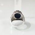 thumbnail image 6 of Sodalite Mans Ring, Natural Blue Sodalite, Unisex Ring, Oxidized Silver Jewelry, 925 Silver Ring, Birthday Gift, Heavy Men Ring, Arabic Design, Ottoman Style Ring, Christmas, Turkish Signet Ring, 6 of 7