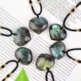 thumbnail image 4 of K-KED Natural Labradorite Love Heart Pendant Quartz Healing Crystal Rock Necklace Gift, 4 of 9