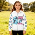 thumbnail image 6 of MEZZALL Boys Cartoon Number 67 Print Hooded Zip Up Jacket Long Sleeve Athletic Sweatshirt Outerwear Kids Breathable Tops Coats, 6 of 6