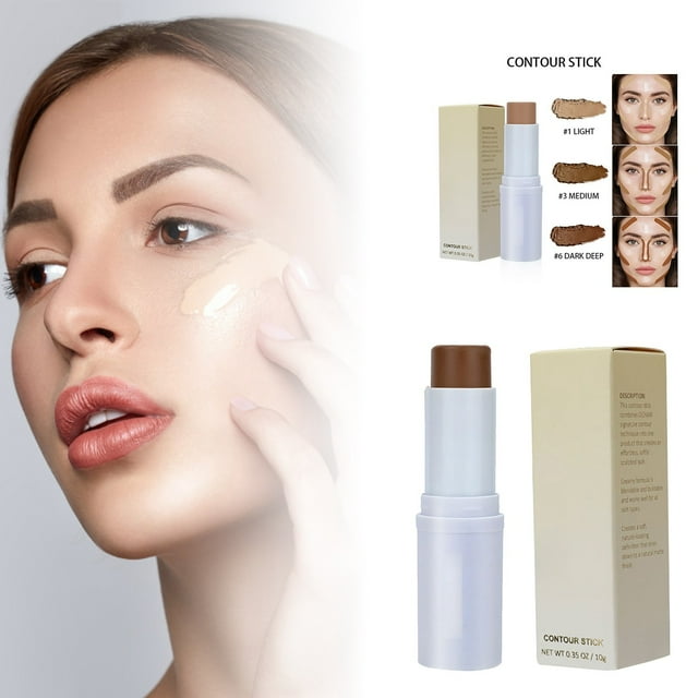 WIFKLSIIPG Correcteur Léger et Confortable Bâton Facial Modifie la Fixation du Maquillage Bâton Correcteur Trois
