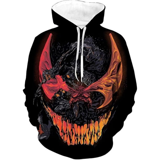 Sudaderas de manga larga para hombre, sudaderas con capucha con estampado de neón, jerséis con gráficos 3D, ropa deportiva de animales