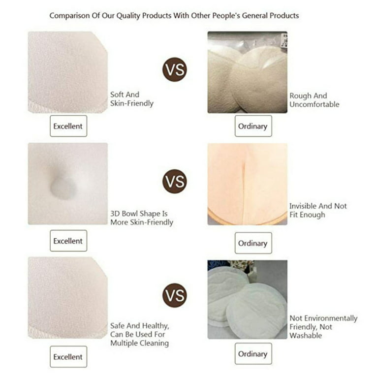 Nursing Breast Pads - 6 Washable Pads - Breastfeeding Nipple Pad