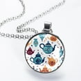 thumbnail image 2 of Arabic teapot Stylish Glass Pendant Circular Necklace - Women's Fashion Jewelry Accessory, 2 of 5