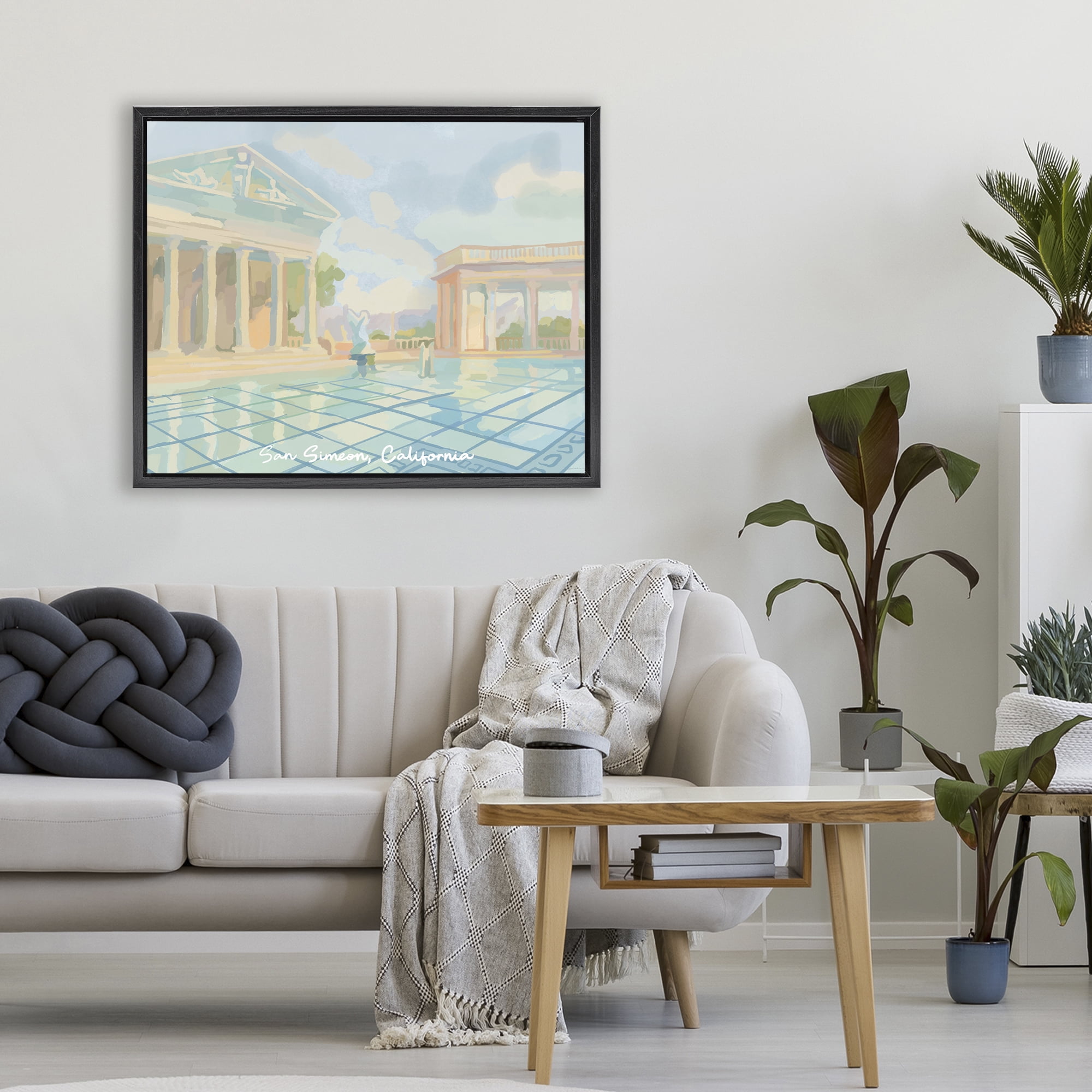 Stupell Industries San Simeon California Black Framed Floater Canvas Wall Art, design by Amelia Noyes