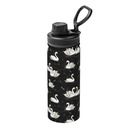 

Ocsxa Swan And Dragonflies Print 18oz Stainless Steel Water Bottle Unisex Water Bottle Insulated Sports Water Cup Flask for Cold Water Drinks/Sports/Travel/Car/School