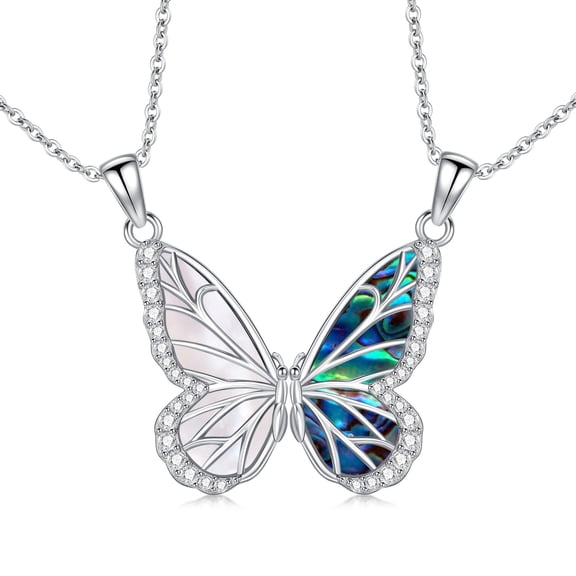 Butterfly Matching Necklaces Butterfly Necklace for 2 Sterling Silver Half Butterflies Pendant Jewelry Birthday Gifts for Women