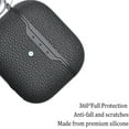 thumbnail image 4 of Allytech Case Compatible with AirPods 3rd Generation (2021 Released), Lychee Texture PU Leather Anti-Scratch Skin with Key-Chain Accessories for Women Men Case for Air-Pods 3 2021, Black, 4 of 5