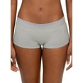 thumbnail image 3 of Fruit of the Loom Juniors Hey Shorty Seamless Boyshort, Black Hue/Grey Heather, 2-Pack, 3 of 12
