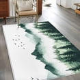 thumbnail image 2 of Retro Trees Plants Area&nbsp;Rug 2.7x5ft Green Mountains Forest Bird Non-Slip&nbsp;Washable Square&nbsp;Rugs Soft Felt Indoor Floor Mat for Bedroom Kitchen Living Room Bathroom, 2 of 9