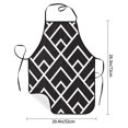 thumbnail image 5 of ZNDUO Gray Triangle Element Pattern Apron, Adjustable Bib Soft Chef Aprons, 5 of 8