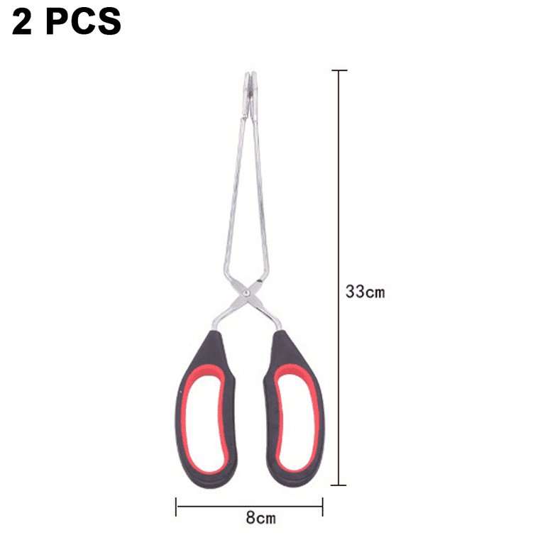2Pcs Barbecue Tongs Meat Stainless Steel BBQ Tongues Durable