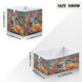thumbnail image 2 of Foldable Fabric Storage Bin Home Cubes Clothing Organizer Bins Large Collapsible Box Basket for Home Organizer Birdhouse and Colorful Birds, 2 of 7