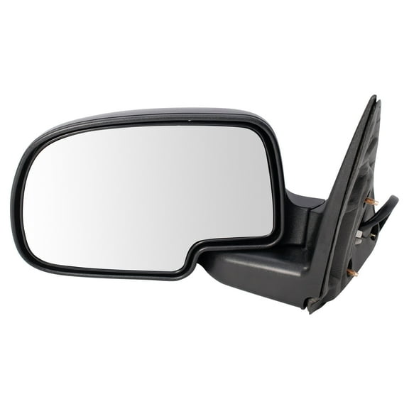 TRQ Side View Mirror Power Heated w/ Puddle Gloss Black LH for Chevy GMC MRA05808