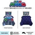 PJ Masks Kids Twin Bed in a Bag, Comforter and Sheets, Blue, Hasbro