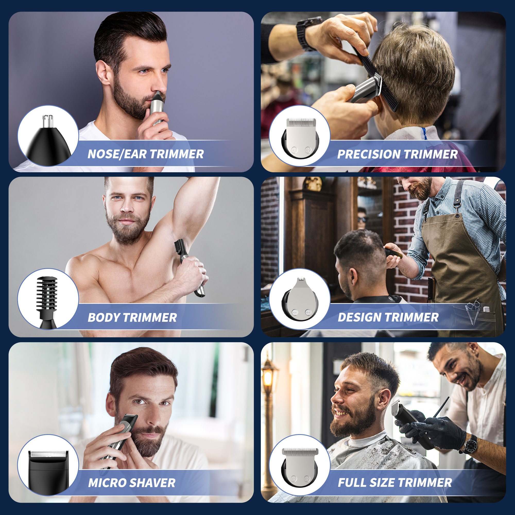 Cshidworld 14-in-1 Electric Beard Trimmer Kit for Men photo 7