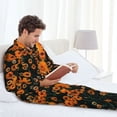 thumbnail image 6 of Salouo Daisies Print Button-Front Long Sleeve Pajama Set for Men, Soft 2Pjs Men's Long Sleeve Sleepwear-X-Large, 6 of 7
