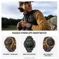 thumbnail image 5 of Garmin Instinct Crossover AMOLED, Rugged Hybrid GPS Smartwatch with Analog Watch Hands and Bright AMOLED Display, Charcoal with Charcoal Silicone Band, 5 of 7