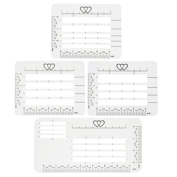 4 Pcs Curb Painting Kit Stencil Vinyl Envelope Making Ruler