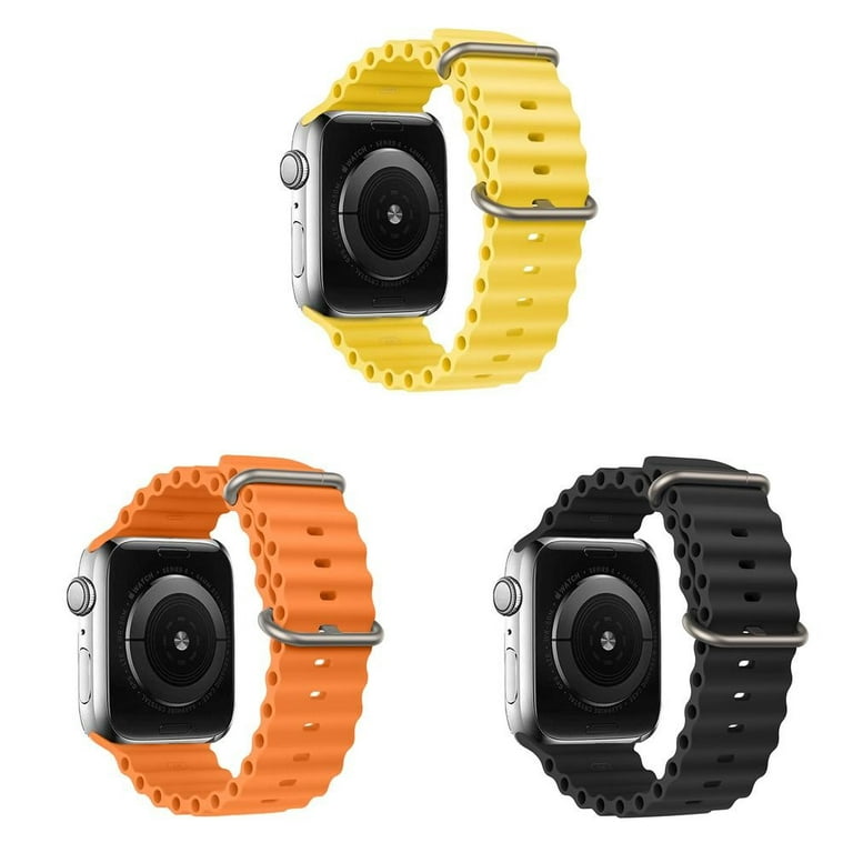  Laxarmer Breathable 2 Pack Band Compatible with Apple Watch  38mm 40mm 41mm 42mm 44mm 45mm,iWatch SE Series 8/7/6/5/4/3/2/1,Soft Chain  Lace Silicone Bracelet Strap,Hypoallergenic Waterproof,for Women : Cell  Phones & Accessories