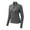 Gray, variant on Womens Running Tops Lightweight Long Sleeve Quick Dry Performance Pullover Slim Fit Quarter Zip Yoga Athletic Sweatshirt