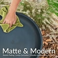 thumbnail image 4 of Sunnydaze Gleeful Garden Freestanding Metal Outdoor Bird Bath, UV-Resistant Matte Blue, 4 of 16