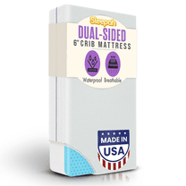 Sleepah 6" Crib Mattress Dual Sided Cooling Memory Foam for Babies & Toddlers Standard Sized Cribs (Pink)