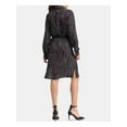 thumbnail image 2 of DKNY Womens Printed Shirt Dress, Black, X-Small, 2 of 2