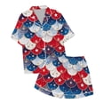 thumbnail image 4 of Kids' 4th Of July Printed Satin Pajama Set Short Sleeve, 4 of 4
