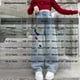 thumbnail image 3 of Odeerbi 5-15 Años Niñas Jeans de Pierna Ancha Pantalones de Vaquero Bordados Lindos Pantalones de Vaquero Sueltos Ropa Exterior Casual Pantalones de Pierna Recta, 3 of 9