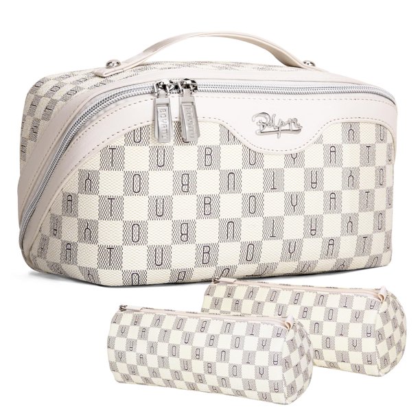 Set de bolsas de maquillaje BOYATU, bolsas de viaje para cosméticos, 3 unidades, para mujer