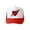 Red, variant on Trucker Mesh Vent Snapback Hat, Heart Dagger 3D Patch Embroidery Navy Blue
