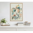 thumbnail image 7 of Kate and Laurel Sylvie Awakening Peach Framed Canvas Wall Art by Sara Berrenson, 23x33 Natural, Vibrant Floral Art for Wall, 7 of 7