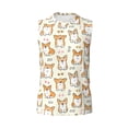 thumbnail image 6 of Picia Cartoon Corgi mens Cotton Tank Undershirts , Moisture-wicking Ribbed Tanks, Lightweight Cotton Tank Undershirts-XX-Large, 6 of 8