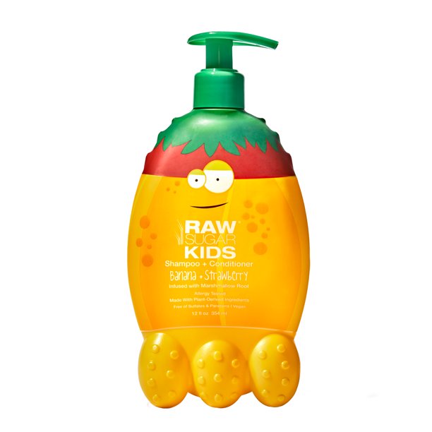 Raw Sugar Kids Shampoo + Conditioner Banana + Strawberry 12 fl oz